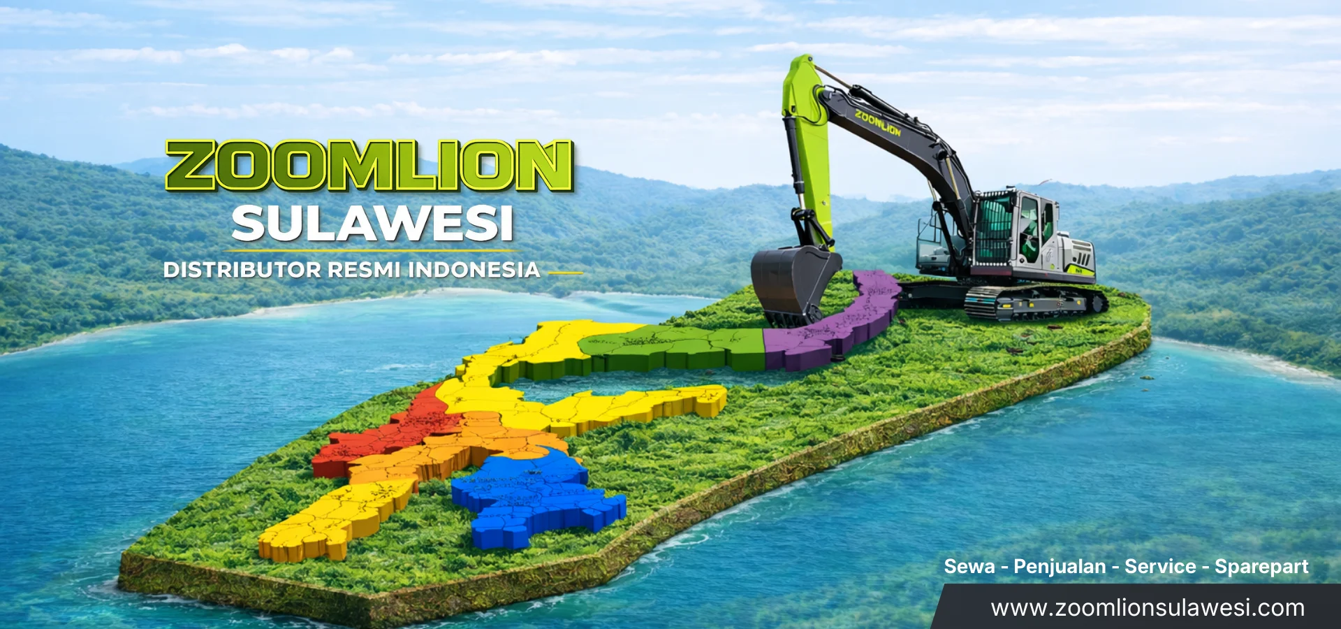 Zoomlion Sulawesi - sewa alat berat makassar - rental alat berat makassar - sewa Excavator Makassar